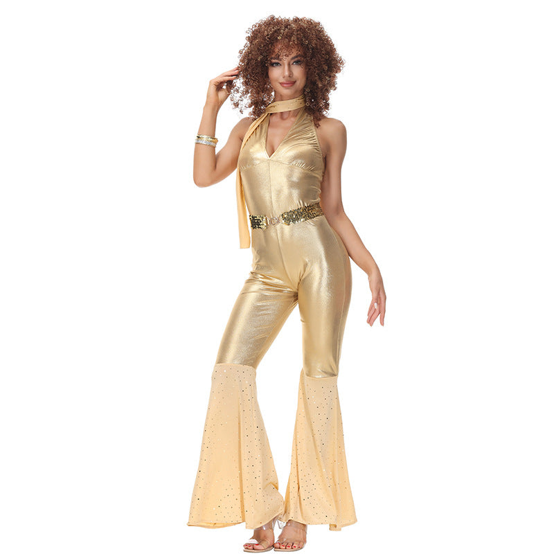 Gold Foxxy Cleopatra Costume Austin Powers Halloween Female Costume - CrazeCosplay