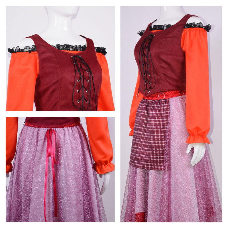 Hocus Pocus Mary Sanderson Halloween Dress Cosplay Costume