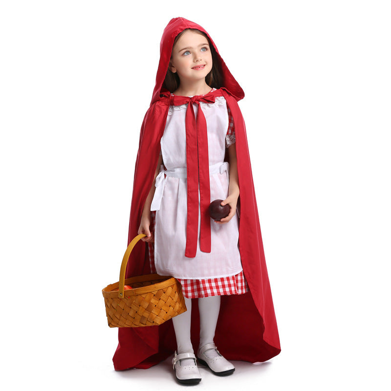 Little Red Riding Hood Costume 3t Cosplay Outfit Halloween Dress for Kids - CrazeCosplay
