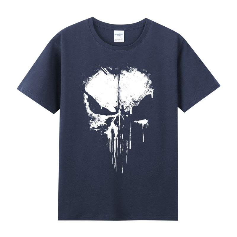 The Punisher Skull T Shirt Black Shirt Tee - CrazeCosplay