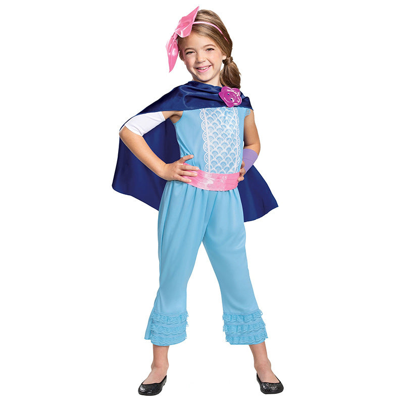 Toy Story Bo Peep Kids Costume with Cape for Chlid Halloween Cosplay - CrazeCosplay