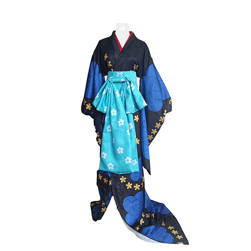 One Piece Black Maria Kimono Cosplay Costume