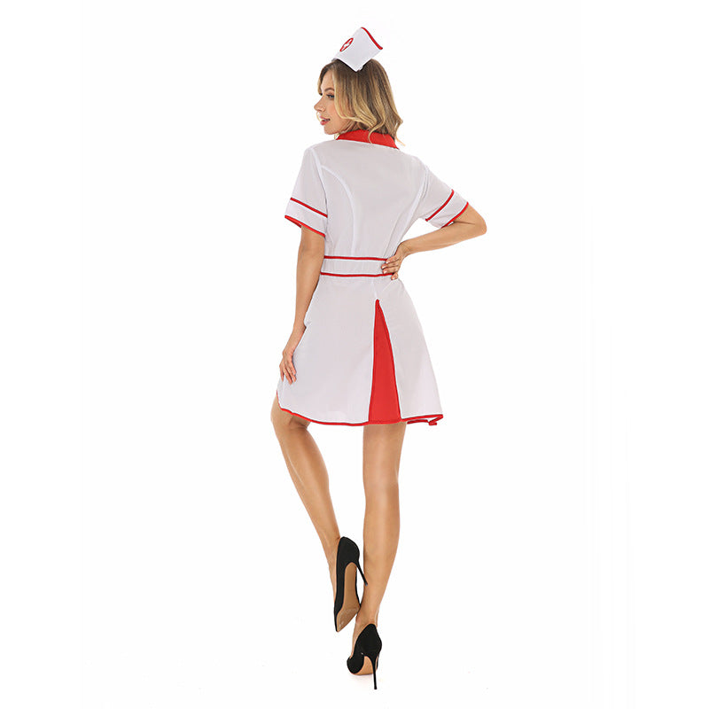 Betty Boop White Dress Nurse Halloween Cosplay Costume for Adult - CrazeCosplay
