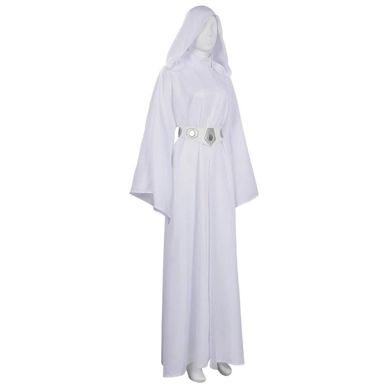 SW Princess Leia White Dress Halloween Cosplay Costume