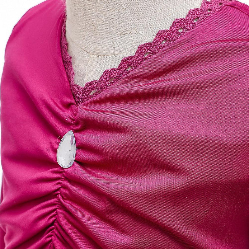 Frozen frozer 2 ii Elsa Princess Snow Queen Purple Cosplay Costume Purple Dress Up For Kids Girls - CrazeCosplay