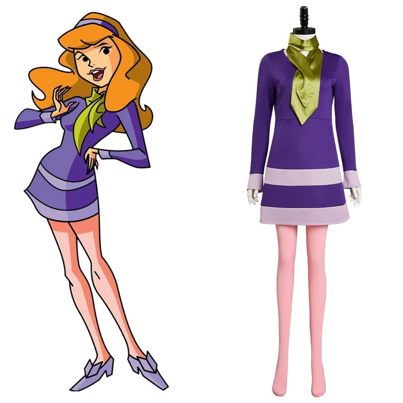 Scooby Doo Daphne Blake Costume Halloween Cosplay Outfit