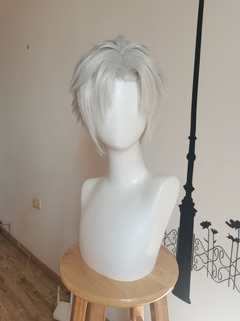 Final Fantasy Thancred Silvery Cosplay Wig
