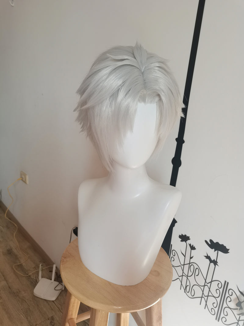 Final Fantasy Thancred Silvery Cosplay Wig