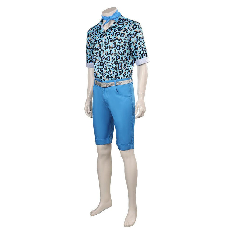 2023 Movie Ken Blue Shirt Shorts Outfits Cosplay Costume