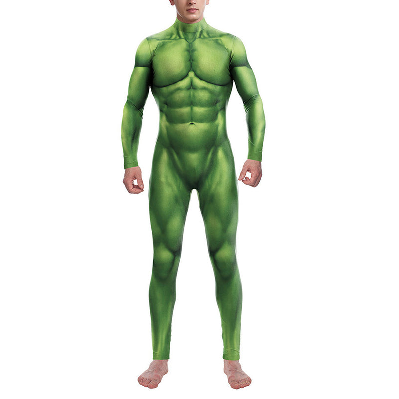 Realistic Hulk Muscle Bodysuit Halloween Cosplay Costume for Adults - CrazeCosplay