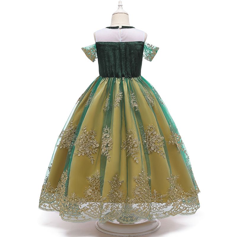 Kids Princess Anna Green Dress Book Characters Costume for Book Week Cosplay Outfit - CrazeCosplay