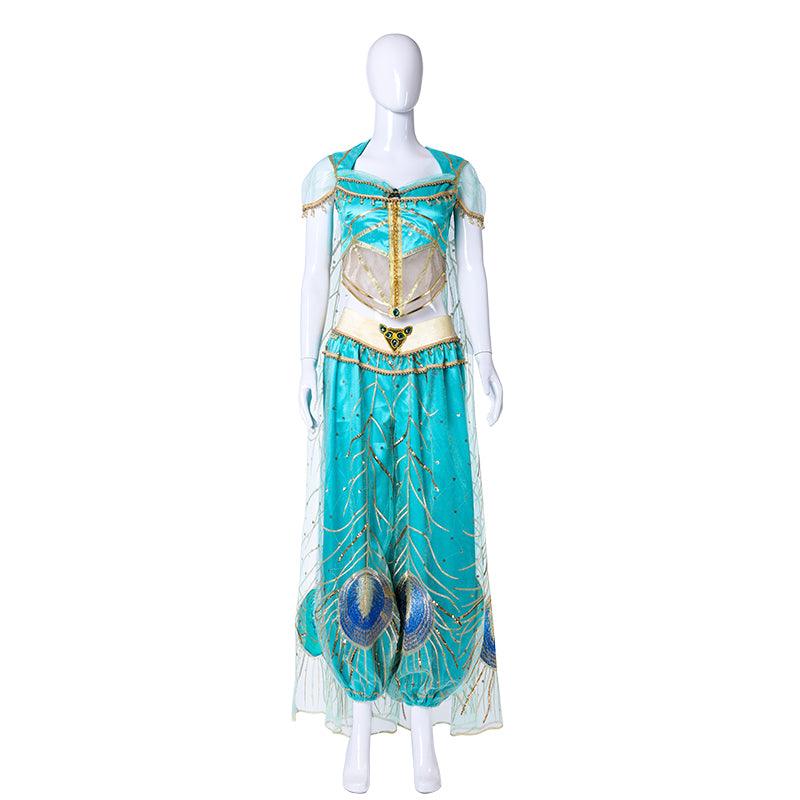 Naomi Scott Princess Jasmine Aladdin The Movie Peacock Outfit Cosplay Costume 2019 s 2020 Mena Massoud New 'S And Dresses - CrazeCosplay