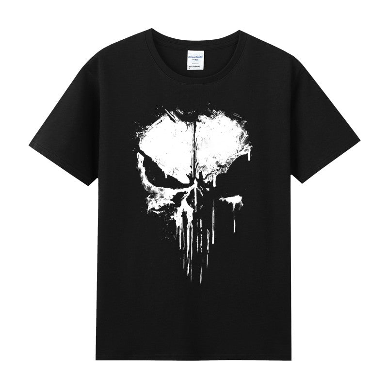 The Punisher Skull T Shirt Black Shirt Tee - CrazeCosplay