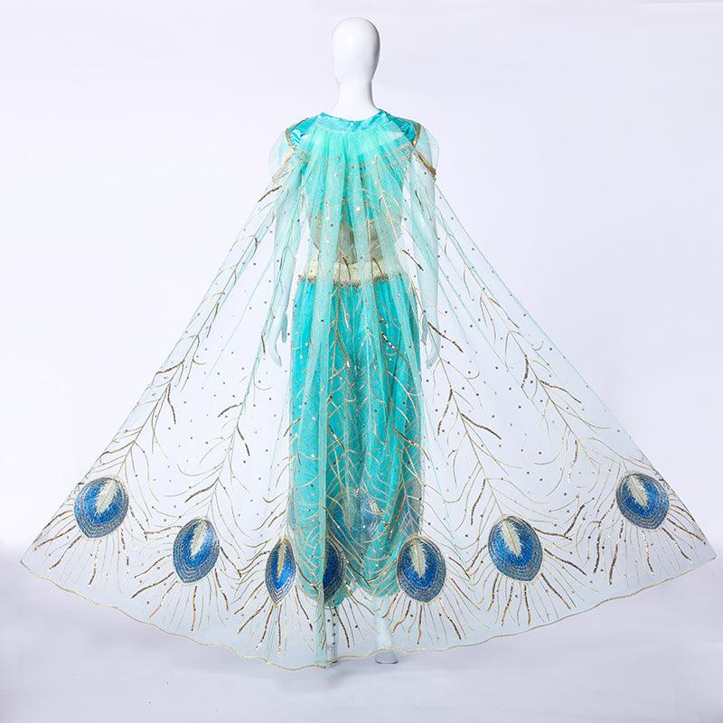 Naomi Scott Princess Jasmine Aladdin The Movie Peacock Outfit Cosplay Costume 2019 s 2020 Mena Massoud New 'S And Dresses - CrazeCosplay