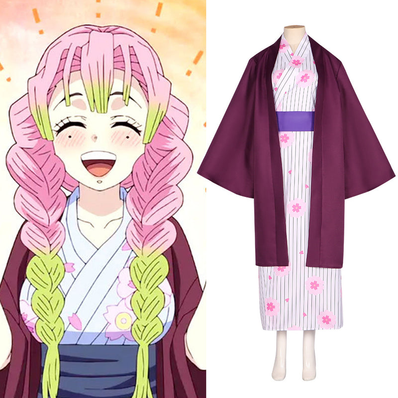 Season 3 Kanroji Mitsuri Bathrobe Cosplay Costume Love Pillar Kimono