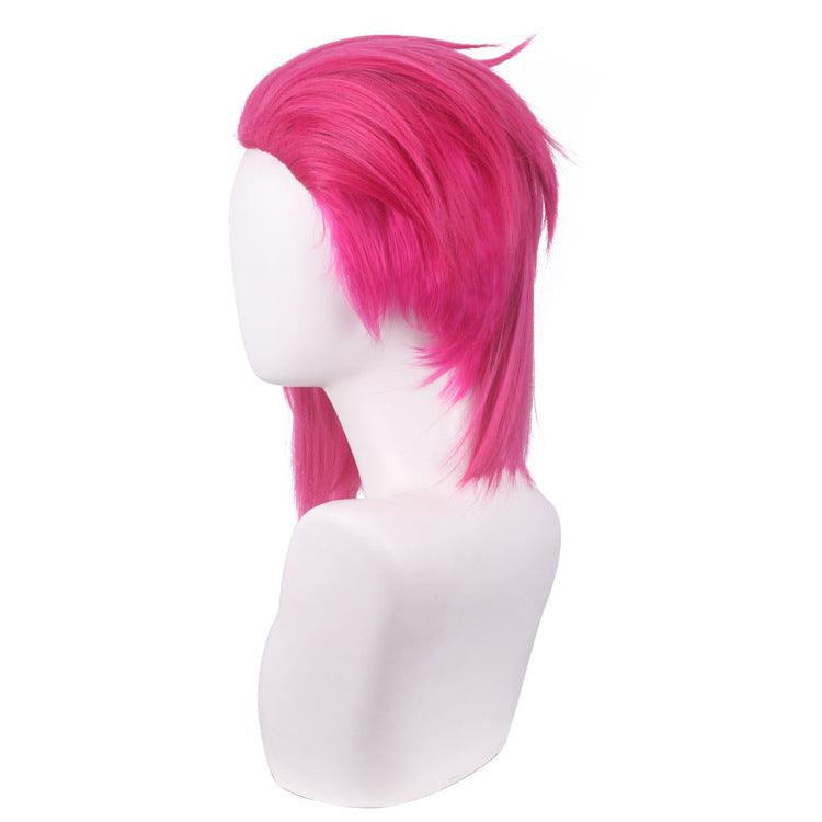 League of Legends Arcane Vi Pink Long Cosplay Wig