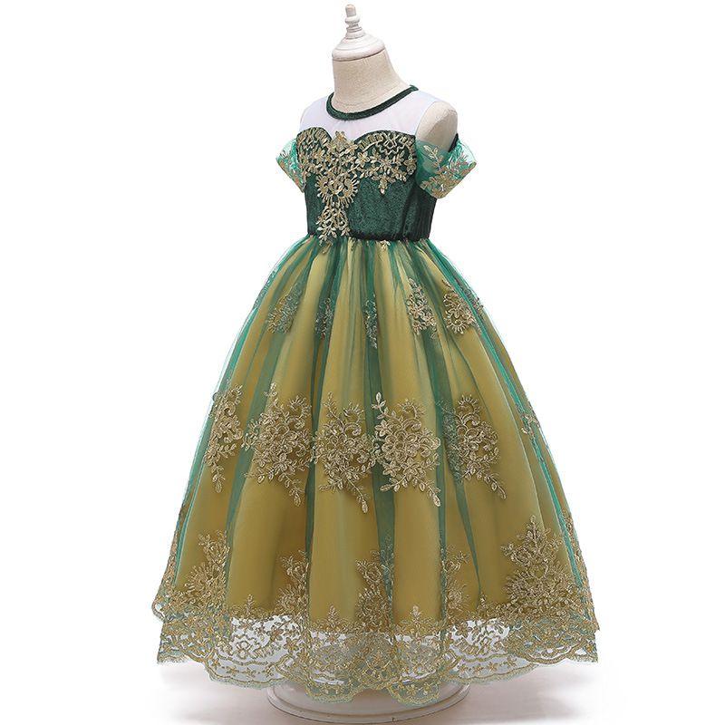 Kids Princess Anna Green Dress Book Characters Costume for Book Week Cosplay Outfit - CrazeCosplay