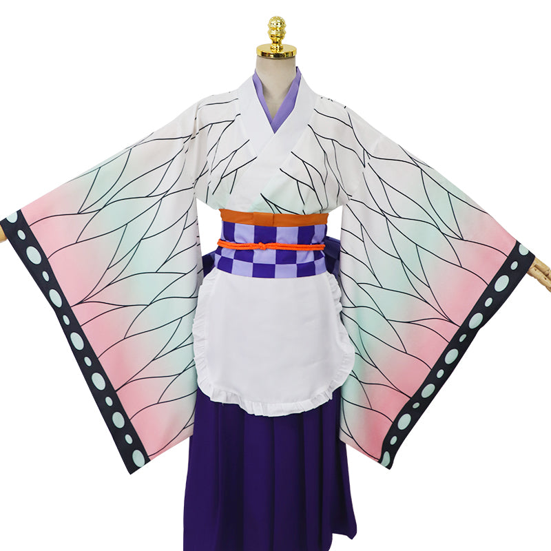 anime demon slayer kimetsu no yaiba kochou shinobu lolita maid outfits apron dress cosplay costume - CrazeCosplay