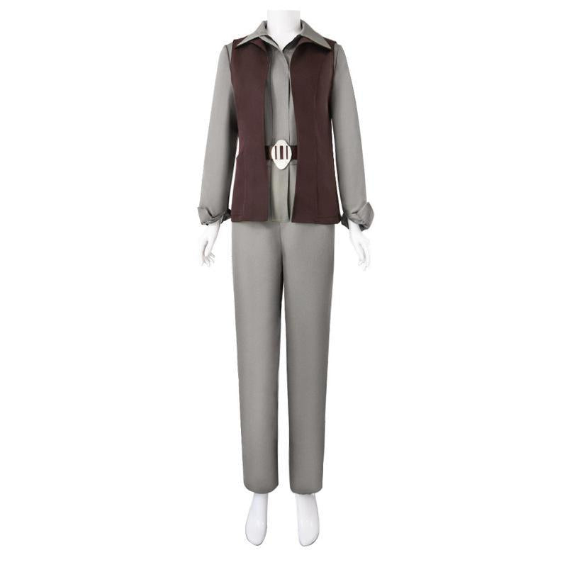 SW Princess Leia Jumpsuit Outfit Halloween Cosplay Costume