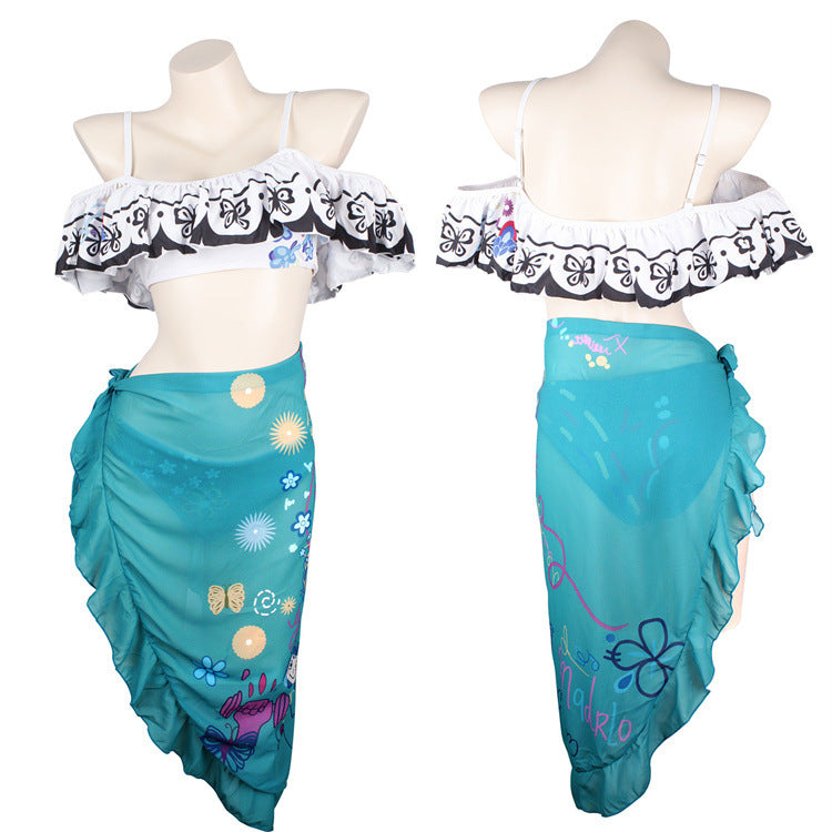Encanto Mirabel Swimming Suit Cosplay Swimwear Female Dress - CrazeCosplay