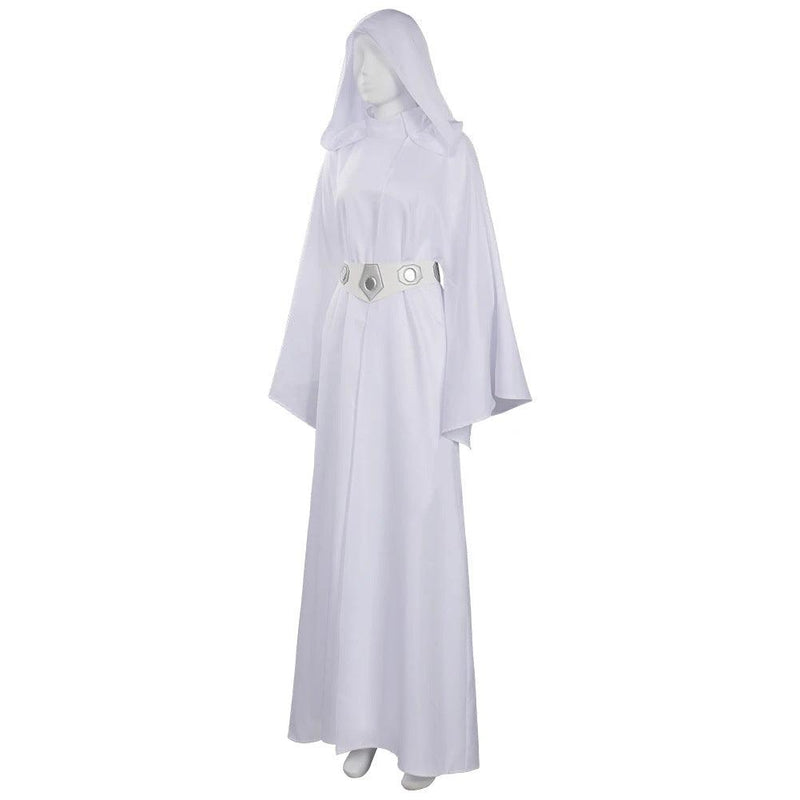 SW Princess Leia White Dress Halloween Cosplay Costume