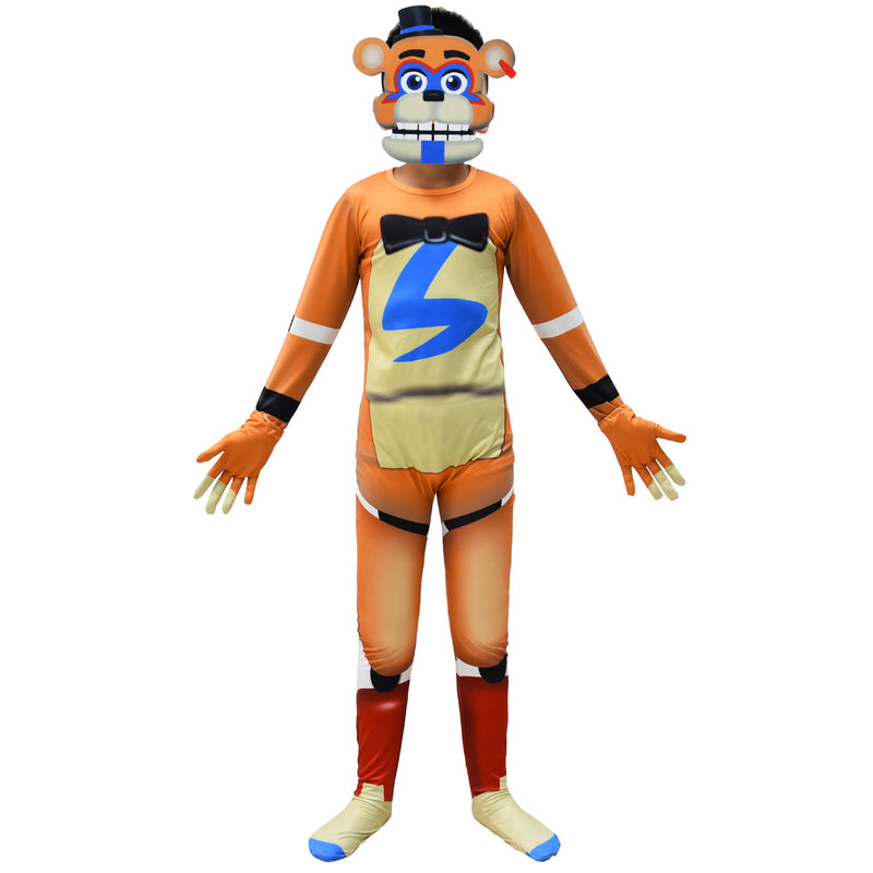 Glamrock Freddy Costume Five Nights At Freddy's Halloween Suits for Kids - CrazeCosplay