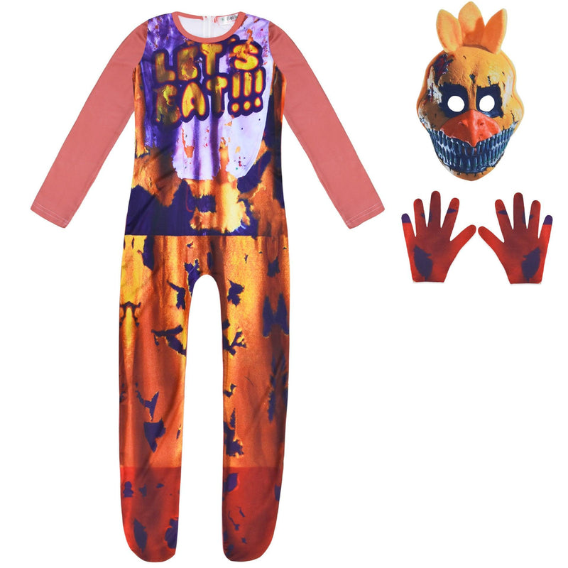 Fnaf Nightmare Chica Halloween Costume for Kids - CrazeCosplay