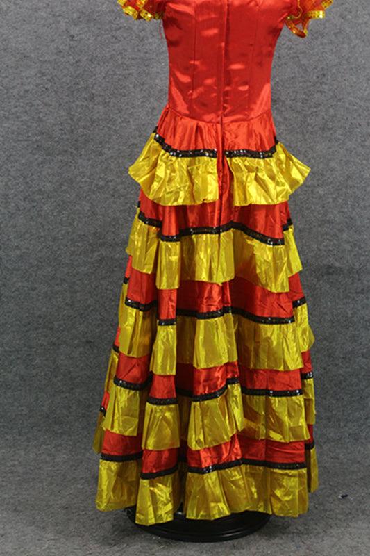Spain Flamenco Dress Spanish Dance Costume Halloween Cosplay Outfits for Female - CrazeCosplay