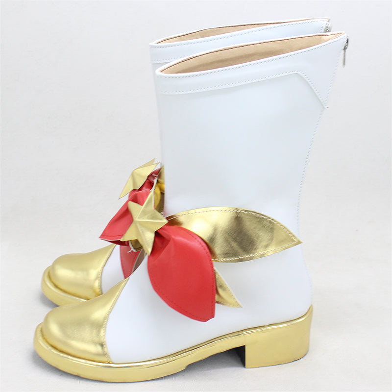 League of Legends Star Guardian Jinx White Shoes Cosplay Boots - CrazeCosplay