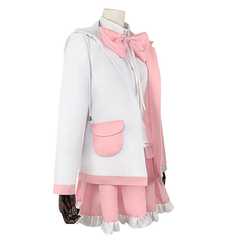 Anime Super Danganronpa 2 Monomi Uniform Pink White Rabbit Cosplay Costume