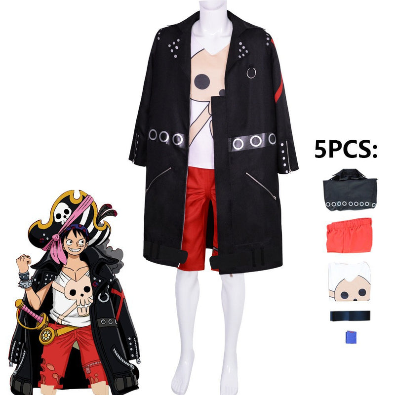 One Piece Film Red Movie Monkey D Luffy Halloween Costume Cosplay Outfits