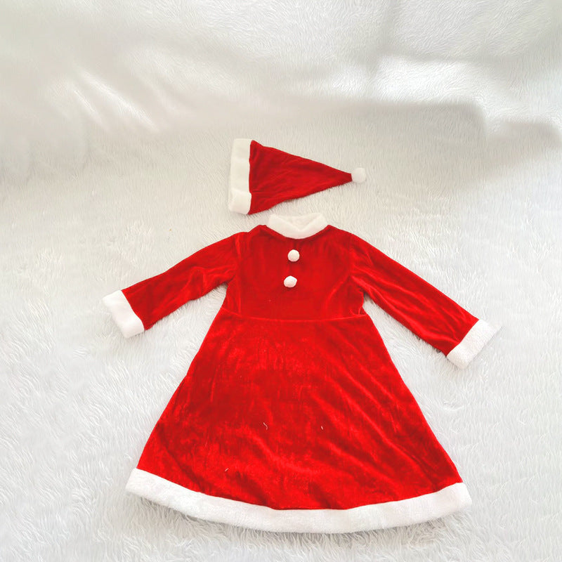 Santa Claus Christmas Costume Kids Infant Santa Dress - CrazeCosplay