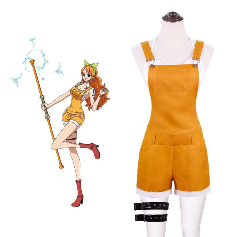 One Piece Stampede Nami Costume One Piece Movie Cosplay Yellow Suit