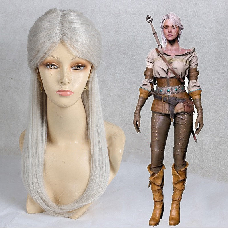 Geralt of Rivia White Cosplay Wig The Witcher 3 Wild Hunt Cosplay