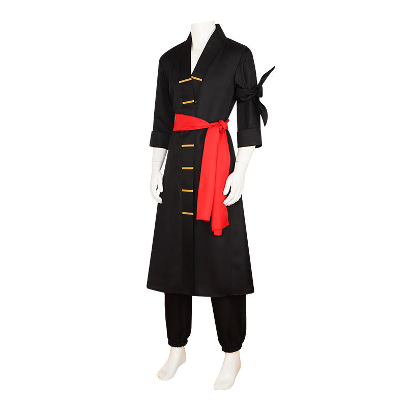 One Piece Roronoa Zoro Black Kimono Cosplay Costume