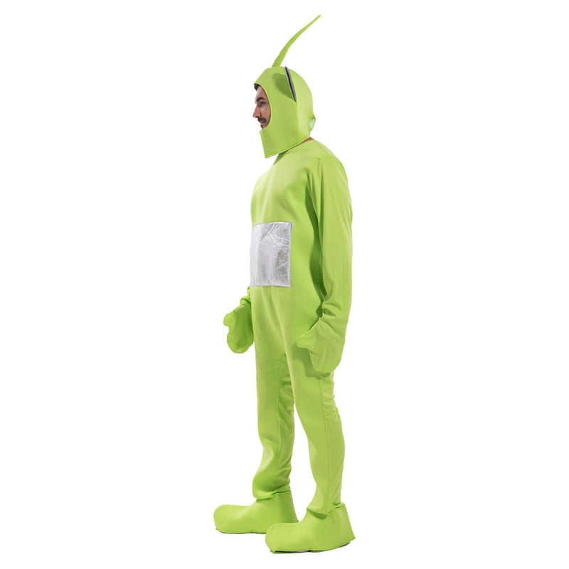 Dipsy Teletubbies Costume Green Teletubby Halloween Suit Full Set for Adults Men - CrazeCosplay