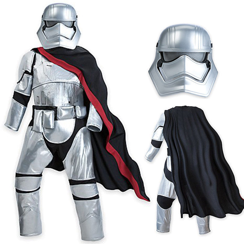 Boys Silver Stormtrooper Costume Authentic Stormtrooper Cosplay Suits with Mask