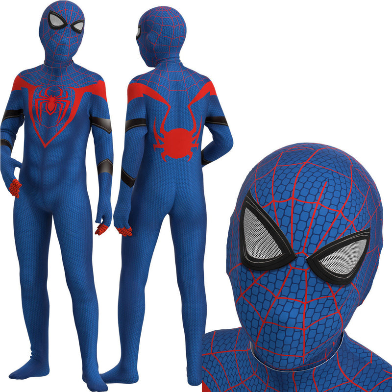 Spider Man Blue Halloween Zentai Cosplay Suit For Kid