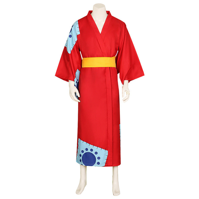 One Piece Wano Country Monkey D. Luffy Kimono Suit Cosplay Costume