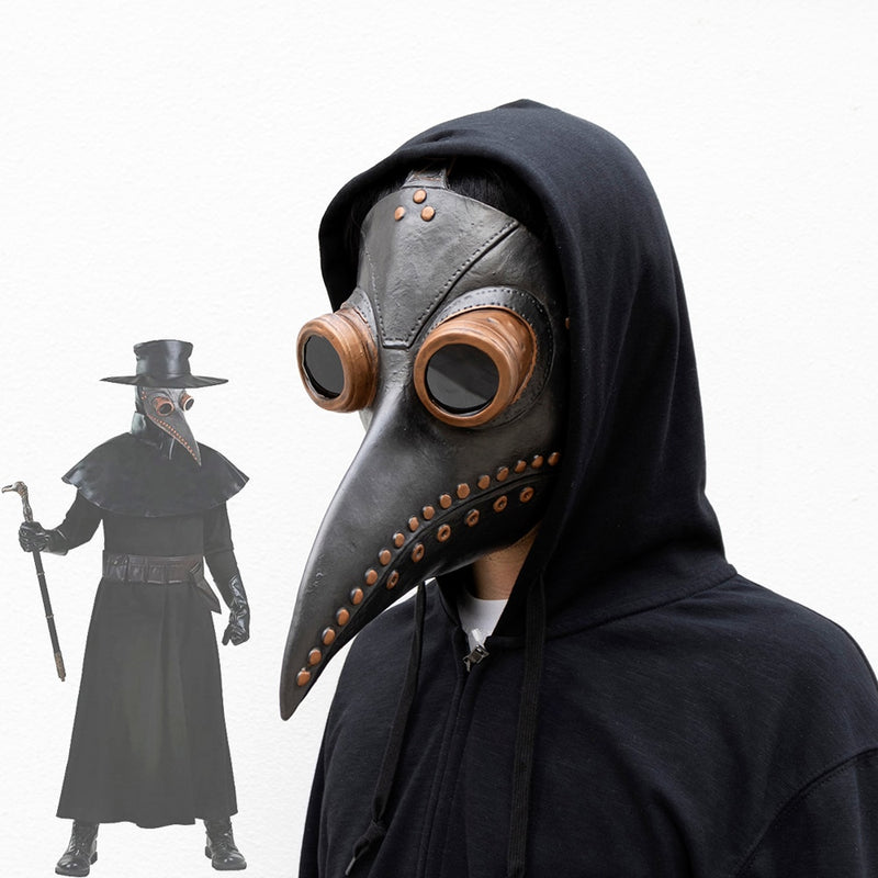 Plague Doctor Mask Cosplay Anime Latex Face Masks Long Nose Bird Beak Steampunk Halloween Masque Costume Props - CrazeCosplay