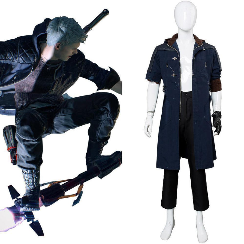 Dmc Devil May Cry 5 V Nero Outfit Cosplay Costume Damaged Version - CrazeCosplay