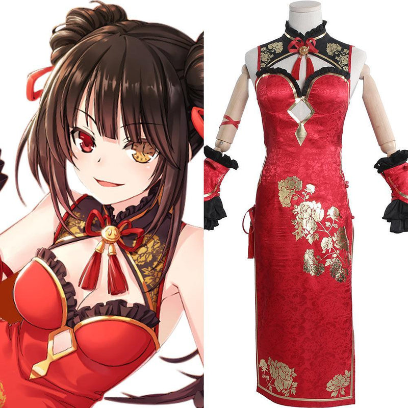 Date A Live Tokisaki Kurumi Cheongsam Cosplay Costume - CrazeCosplay