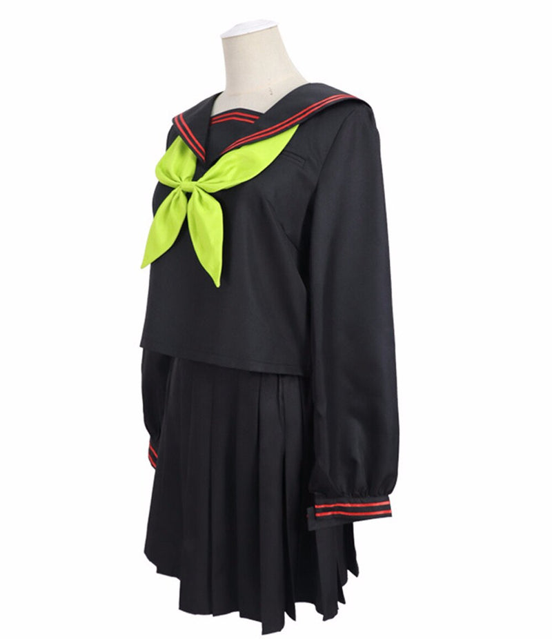 Demon Slayer Nezuko Kamado Sailor Uniform Female Girls Cosplay Costume - CrazeCosplay