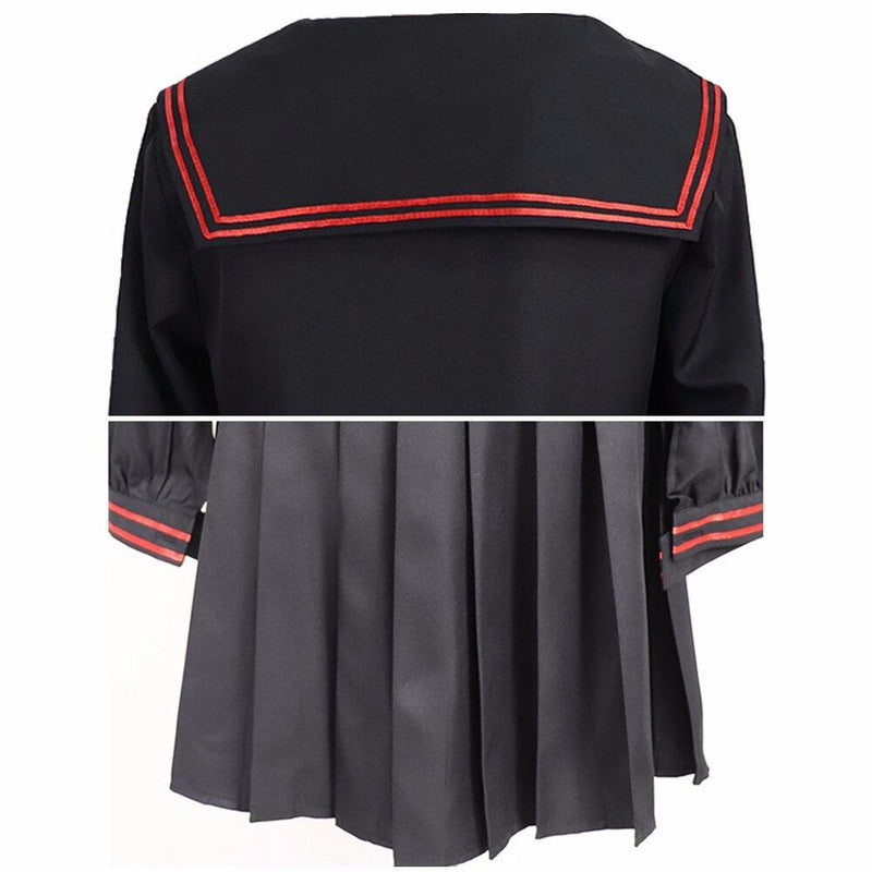 Demon Slayer Nezuko Kamado Sailor Uniform Female Girls Cosplay Costume - CrazeCosplay