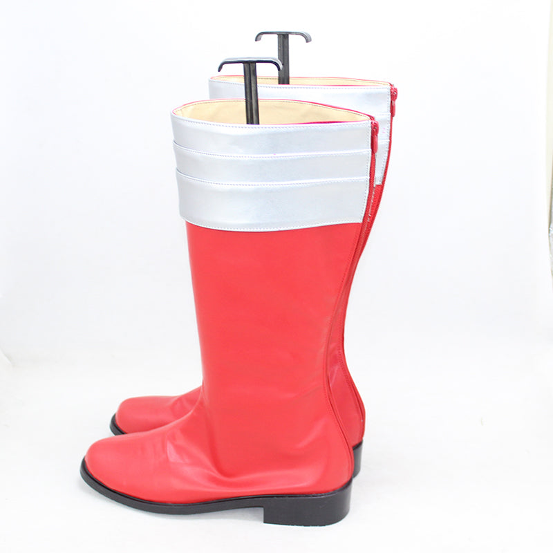 power ranger cosplay shoes boots red - CrazeCosplay