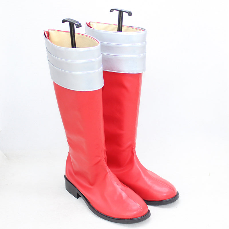 power ranger cosplay shoes boots red - CrazeCosplay