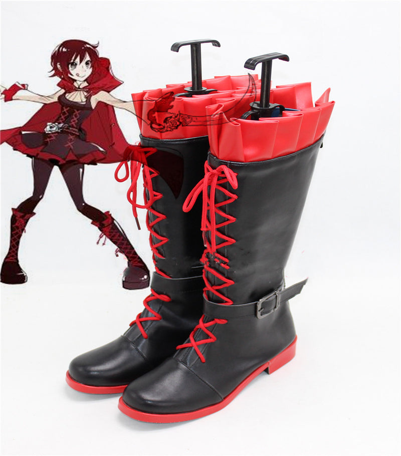 rwby red trailer ruby cosplay boots shoes - CrazeCosplay