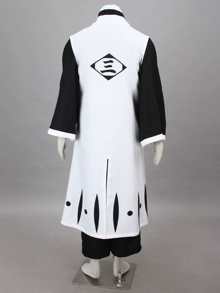Bleach Gotei Thirteen Gin Ichimaru Captain of the 3rd Division Soul Reaper Outfit Cosplay Costume - CrazeCosplay