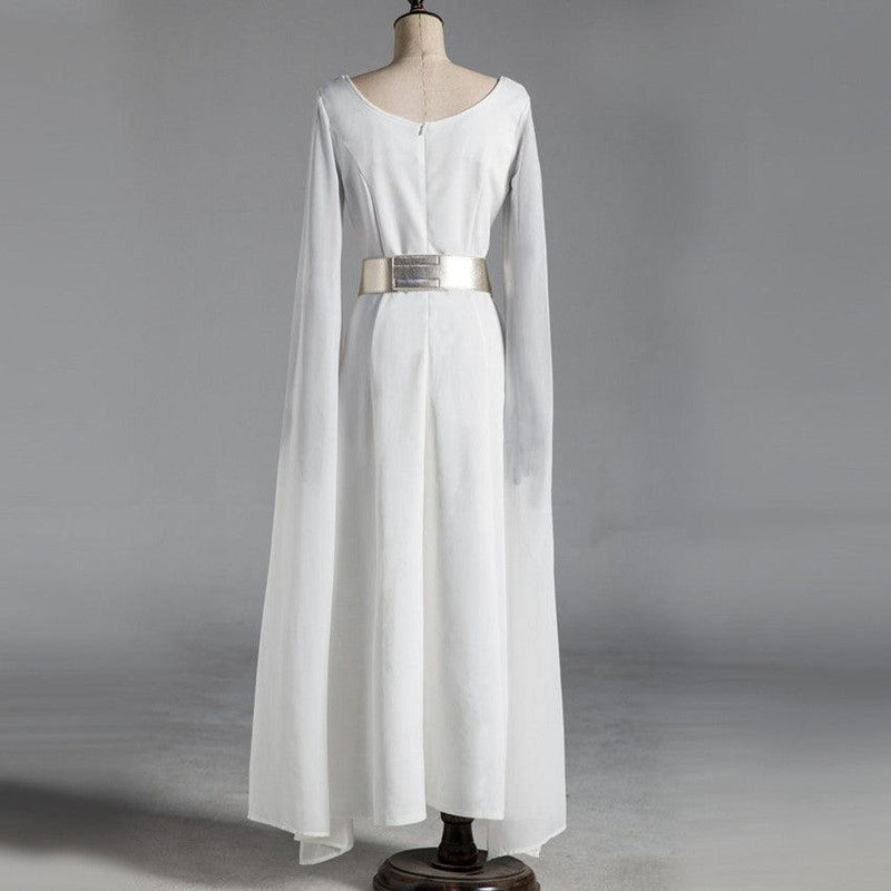 Princess Leia White Dress Star Wars Fancy Costume Halloween Cosplay Carnival Party