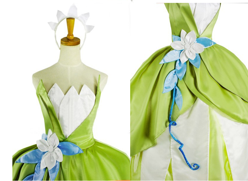 Adult Princess and The Frog Green Fancy Dress Halloween Costume - CrazeCosplay